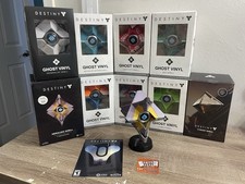 Destiny 2 Ghost Vinyl Shell Figurines Lot of 9 Collectables & Box Unknown Codes picture