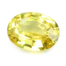 Certified Natural Unheated Ceylon Canary Yellow Sapphire 0.52ct Sri Lanka Oval picture