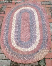 Vintage handmade Braided Rug circa  1900s picture