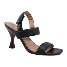 🔥NEW Linea Paolo Jean Slinback Open Toe Leather Sandals, Black 10US/40EU 🔥 picture