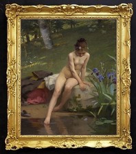 Hand painted Old Master-Art Antique Oil Painting female nude on Canvas 24x30