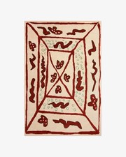 New Handmade Nordic Knots Beige Rug - Hand Tufted Rug Wool area Rug & Carpet picture