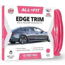 10 Ft Car Door Edge Protector - USA Made, Pink, Durable, Scratch-Resistant Trim picture