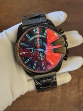 New Diesel DZ4318 Mega Chief Chronograph Dial Black Stainless Steel Men's Watch picture