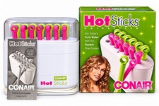 Vintage Conair Hot Sticks Hair Setter N5710 14 Rollers Box Manual Pink Green picture