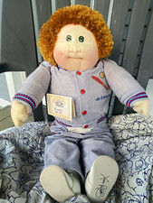 Vintage 1983/84 Soft Sculpture Cabbage Patch Kids 22” Doll Gold Fuzzy/Afro Hair picture