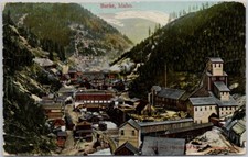 Burke Idaho ID Barnard's Studio 1910 Black Bear ID Cancel Postcard D96 *as is picture
