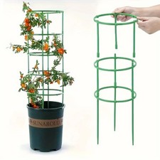 18 Pcs/set 6 Layers Plant Support Plant Stakes Round Plant Support Ring Plastic picture