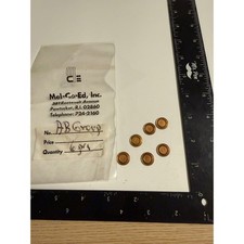Vintage Mel-Co-Ed Copper Tone Round Jewelry Blanks Findings 6 Piece Set AB Group picture