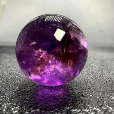 176g Natural Amethyst Quartz Sphere Crystal Energy Ball Reiki Decor picture