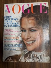 Vtg Vogue March 1970 Lauren Hutton Jean Shrimpton Ingrid Boulting MCM Ad Copy picture