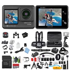 Minolta MNX5K1 24MP 5K Action Camera Waterproof Case Bundle picture