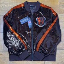 NWT Wild Collective NFL Cleveland Browns Women's Sequin Jacket Size S MSRP $160 picture