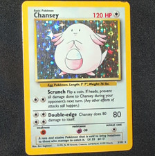 Pokemon TCG Base Set Chansey Holo Rare 003/102 English 1999 120 HP picture