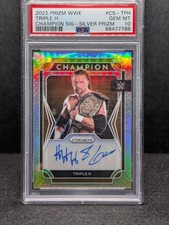 2022 Prizm WWE Triple H Champion Silver Prizm Auto Autograph #CS-TPH PSA 10 picture