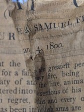  1800 Ulster County Gazette Kingston NY Newspaper Early American John Adams Era picture
