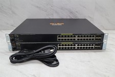 2 LOT HP Aruba 2530-24G PoE+ J9773A 24-Port Gigabit Network Switch w/ Rack Ears picture