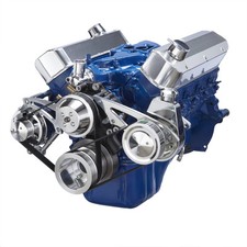 Small Block Ford Serpentine Kit SBF Late Water Pump 4 Bolt Balancer 289 302 PS picture