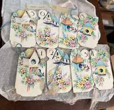 Vintage Tally Cards 1938 Birdhouses  Cards 1-8 picture