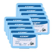 AZDENT 50Sets Dental Orthodontic Buccal Tube 1st 2nd Molar Tube Roth MBT 022/018 picture