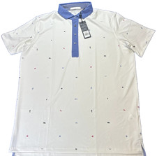 Greyson Golf Polo Spirit Of  Bermuda  White Men's SZ Large Short Sleeve picture