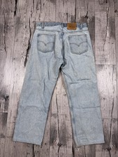 Vintage 90s Levis 505 Jeans Mens 34x28 Made In Brazil Light Wash Straight Leg picture