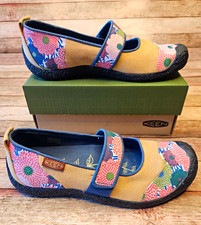 KEEN Harvest Mary Jane Floral Canvas Hook & Loop Comfort Flats. Size 10.5 picture