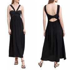NEW NWT La Ligne Aria Maxi Dress In Black SIZE 2 MSRP $395 picture