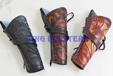 NEW TJAYZ 357/38 Right Cross Draw Tooled Leather Case Revolver Holster Gun SASS picture