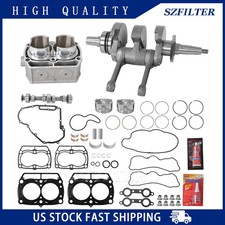For Polaris 800 Ranger RZR Engine Rebuild Kit Gasket Crankshaft Cylinder Pistons picture