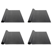 Uimoso Garage Floor Mat Diamond Plate PVC Vinyl Flooring Roll Non-Slip 3mm Thick picture