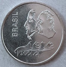 1972 BRAZIL - 20 CRUZEIROS - 150 YR. INDEPENDENCE - BU SILVER - .522 Oz - BEAUTY picture