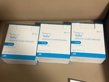 Lot of 3 Telfa Adhesive Dressing, 4'' X 4'' Non-Woven, White Sterile, 7550 picture