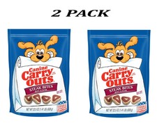 (2 PACK) Canine Carry Outs Steak Bites Beef Flavor Dog Treats, 22.5oz Bag picture