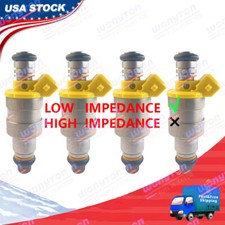 Set 4 Fuel Injectors For 1989 Porsche 944 2.7L l4 94460611400  picture