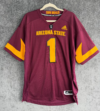 Adidas Arizona State Sun Devils #1 Jersey Mens XL Maroon Pat Tillman Patch picture