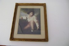 *SIGNED* Reproduction of Boy with A Rabbit by Sir Henry Raeburn In Antique Frame picture