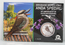Australia, 2020 Silver $1 Kookaburra, Floral Privy, Brisbane Money Expo - BU  picture