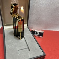 Vintage Dunhill Rolla Lighter Black Lacquer / Gold / Arch / ｄMark picture