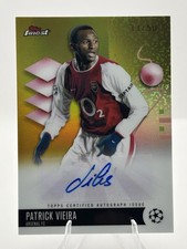 2025 - 2026 Topps Finest UCC Patrick Vieira Arsenal Auto GOLD /50 UEFA Autograph picture