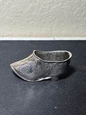 Antique Silver Boot Samuel Boyce Chester 1900s 39g .925 Silver Dutch Clog 1902 picture