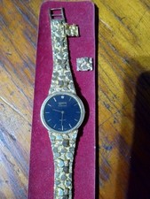 Geneve 10k gold nugget watch picture