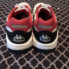Kappa Unisex 222 Banda Luxor 1 Red White Lace Up Sneakers Size 8 picture