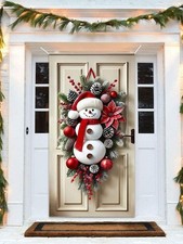 Christmas Door Decor Snowman Cute Home Decor Door Banner Large Holiday Ornaments picture