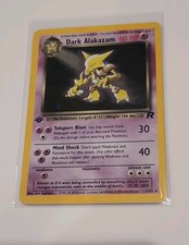 Pokemon Dark Alakazam Team Rocket 1st Edition 1/82 Holo Rare - Clean picture