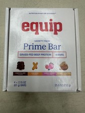 Equip Prime Bar Variety Pack Grass-Fed Beef Protein 4 Bars Chocolate Churro Berr picture