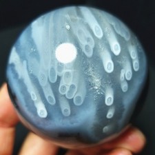 RARE 220G 53mm Natural Polished Colorful Agate Crystal Ball Healing C1277 picture