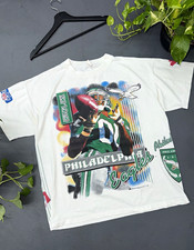 Vintage 1993 Philadelphia Eagles AOP Bulletin Athletic T-Shirt XL picture