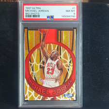 Fleer Ultra 1997-98 Big Shots Michael Jordan #1 BS PSA 8 Chicago Bulls picture