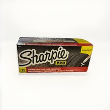 Sharpie Mean Streak Permanent Marking Stick, Bullet Tip, White, Box of 12 picture